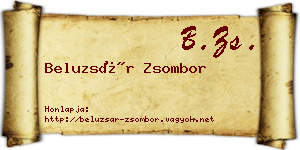 Beluzsár Zsombor névjegykártya